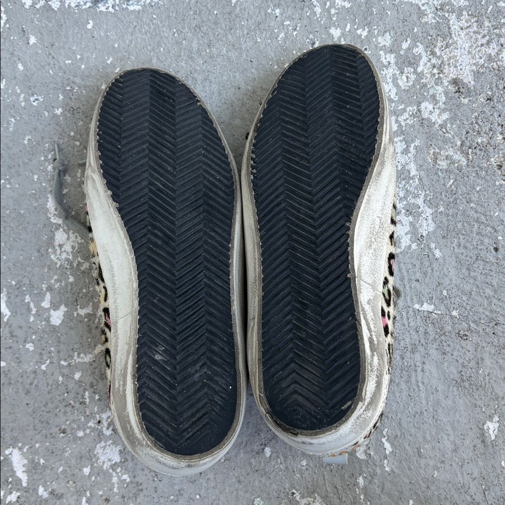 Rare distressed leopard print pony hair golden goose mid star - Picture 6 of 8